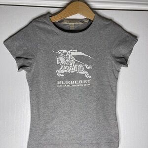 Burberry Gray T-Shirt with Logo (Children)
